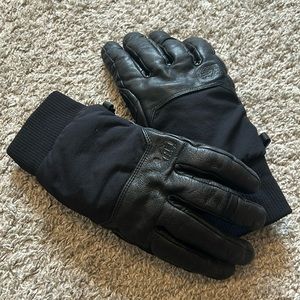 Black REI Leather Gloves, Unisex Size Medium
